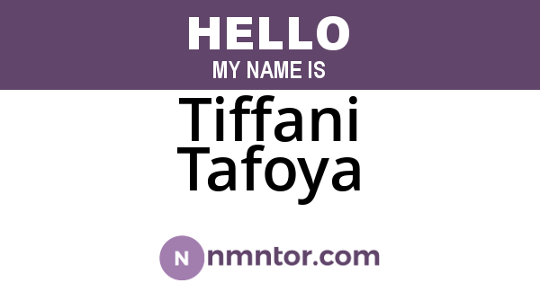 Tiffani Tafoya
