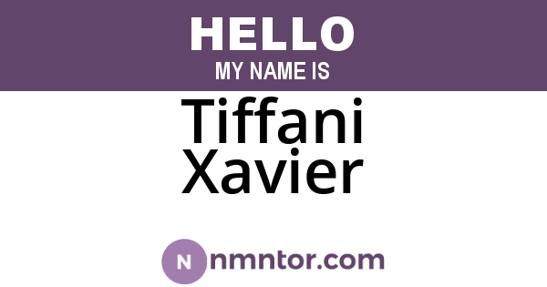 Tiffani Xavier