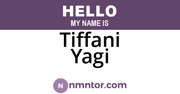 Tiffani Yagi