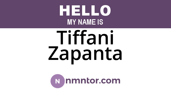 Tiffani Zapanta