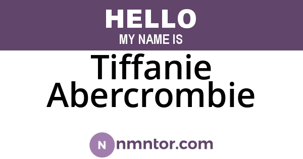 Tiffanie Abercrombie