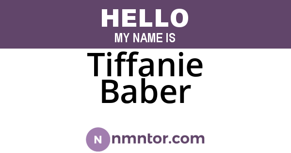 Tiffanie Baber