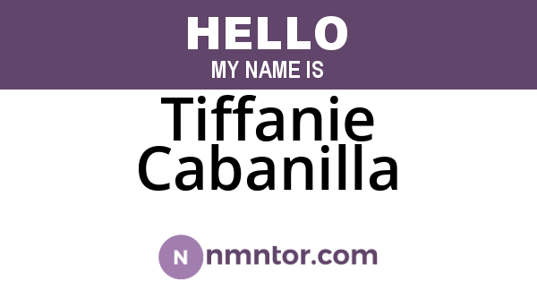 Tiffanie Cabanilla