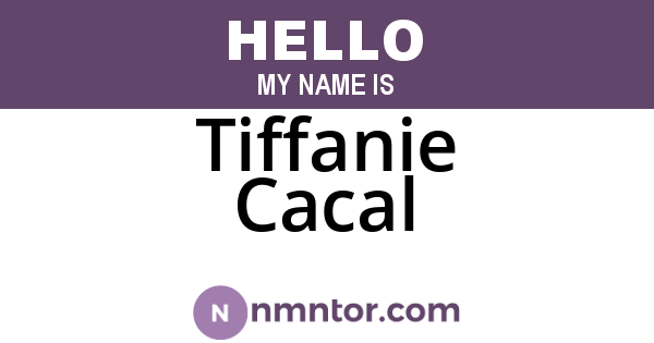 Tiffanie Cacal