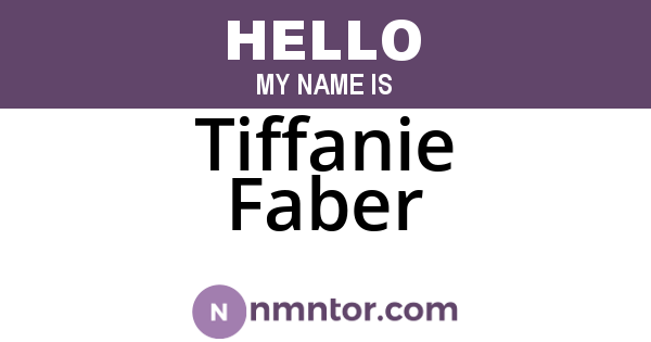 Tiffanie Faber