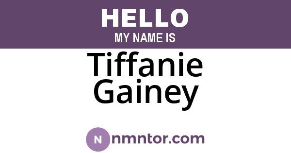 Tiffanie Gainey