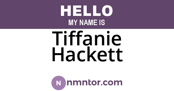 Tiffanie Hackett