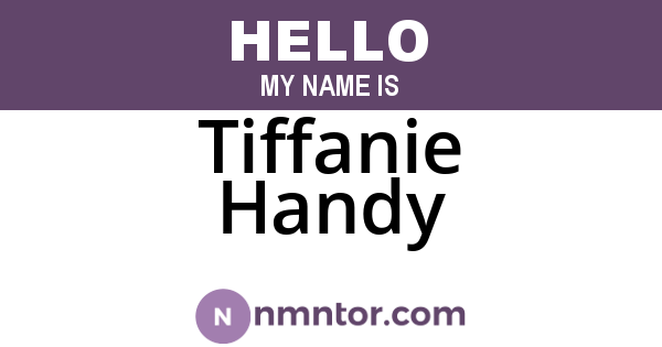 Tiffanie Handy