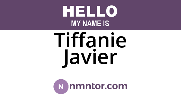 Tiffanie Javier