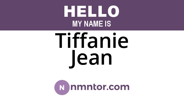 Tiffanie Jean