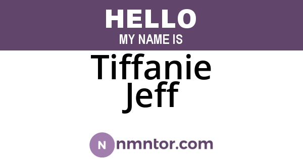 Tiffanie Jeff