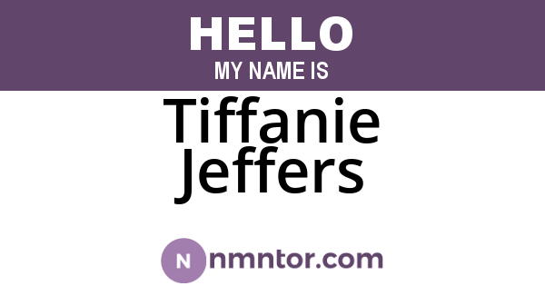 Tiffanie Jeffers