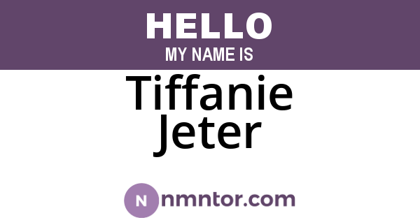 Tiffanie Jeter