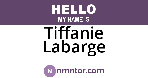 Tiffanie Labarge