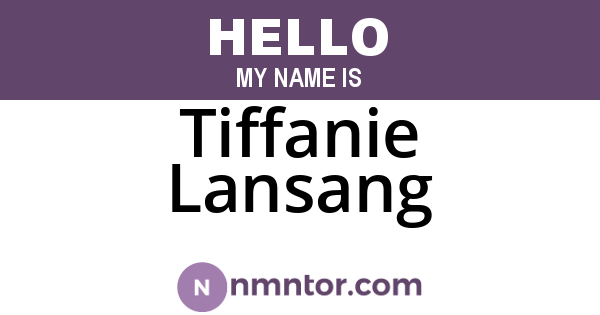Tiffanie Lansang