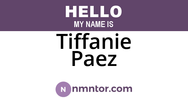 Tiffanie Paez