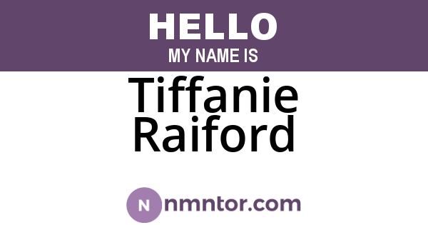 Tiffanie Raiford