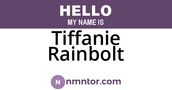 Tiffanie Rainbolt