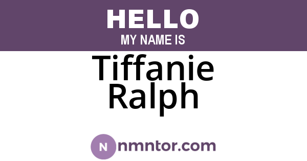 Tiffanie Ralph