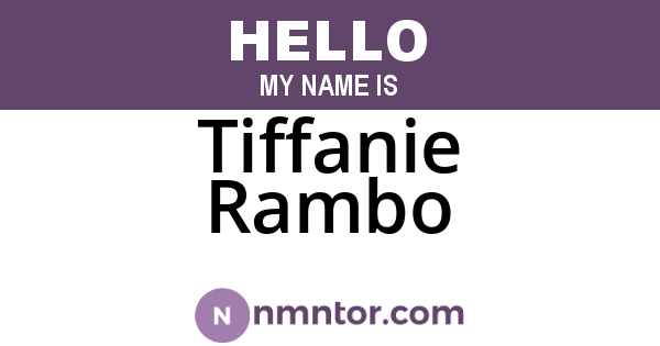 Tiffanie Rambo