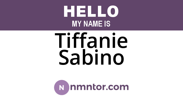 Tiffanie Sabino