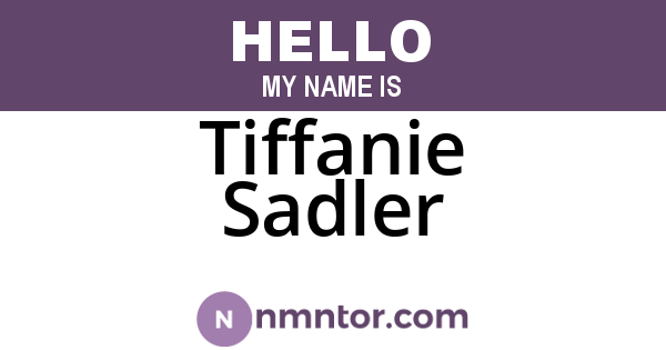 Tiffanie Sadler