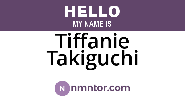 Tiffanie Takiguchi