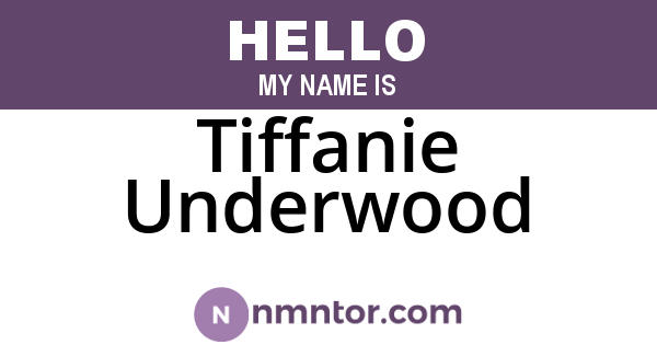Tiffanie Underwood