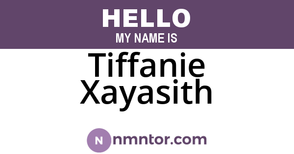 Tiffanie Xayasith