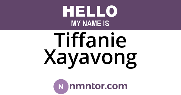 Tiffanie Xayavong