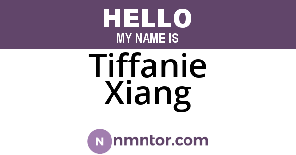 Tiffanie Xiang