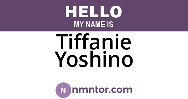 Tiffanie Yoshino