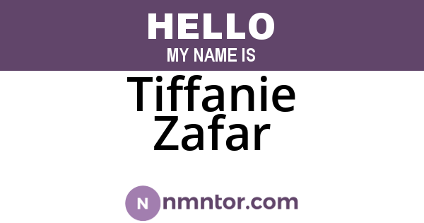 Tiffanie Zafar
