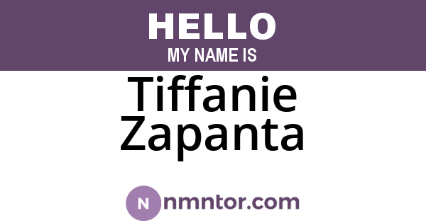 Tiffanie Zapanta