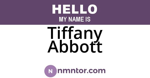 Tiffany Abbott
