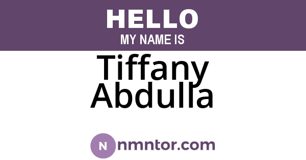 Tiffany Abdulla