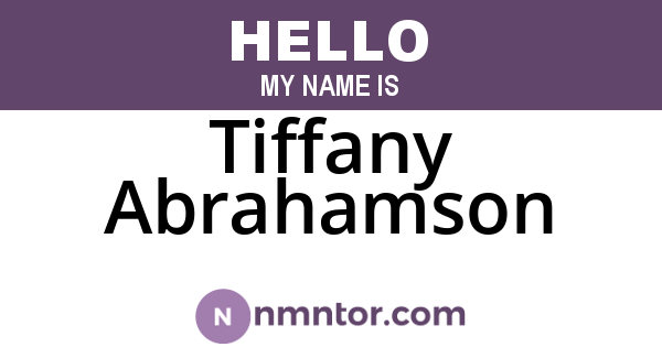 Tiffany Abrahamson