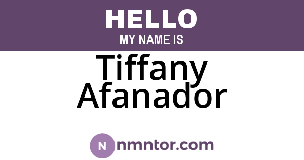 Tiffany Afanador