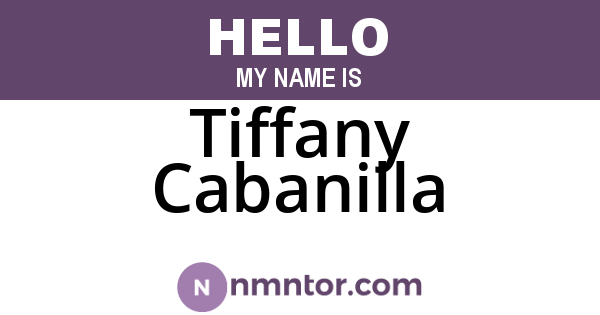 Tiffany Cabanilla