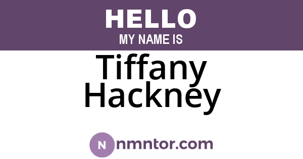 Tiffany Hackney