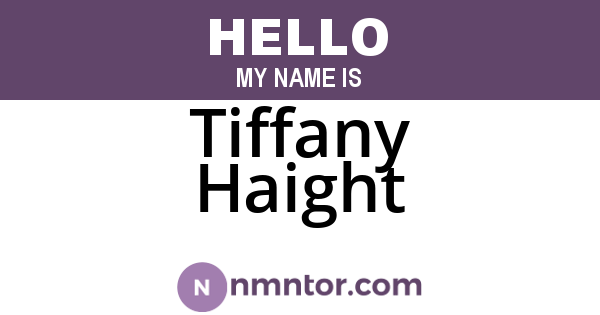 Tiffany Haight