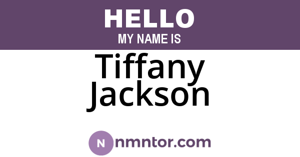 Tiffany Jackson