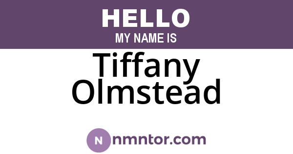 Tiffany Olmstead