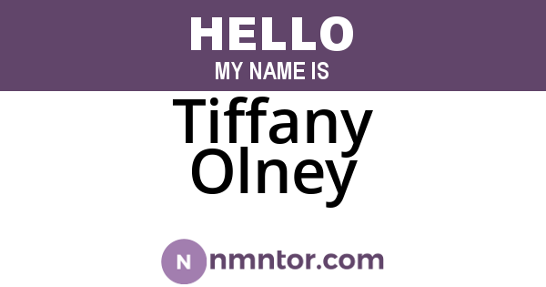 Tiffany Olney