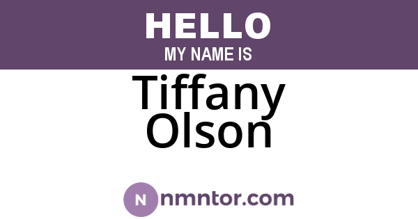 Tiffany Olson