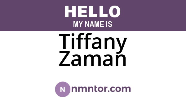 Tiffany Zaman