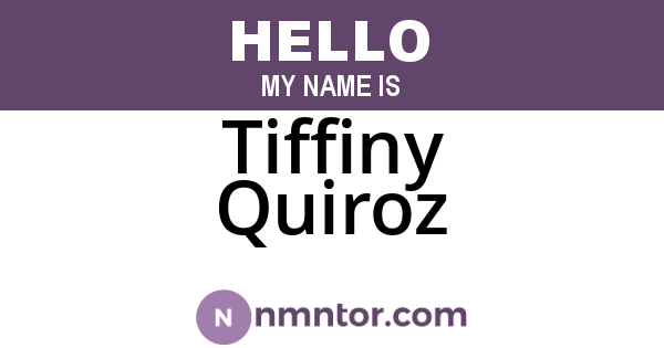 Tiffiny Quiroz