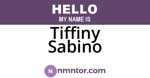 Tiffiny Sabino