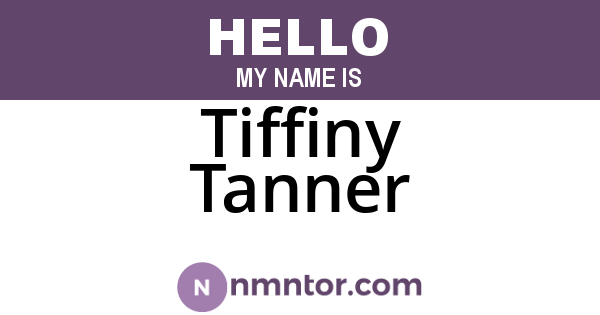 Tiffiny Tanner