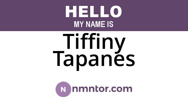 Tiffiny Tapanes